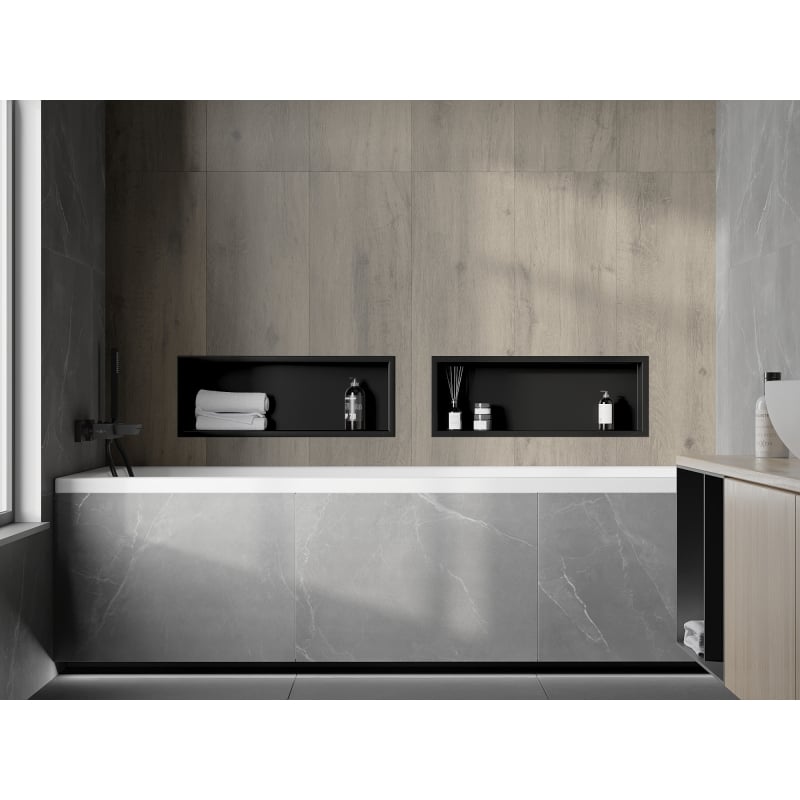 Mexen X-Wall-R recessed shelf with flange 60 x 20 cm, black - 1970602010