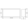 Mexen X-Wall-R niširiiul äärisega 60 x 20 cm, kuldne harjatud - 1950602010