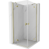Mexen Mist-H Duo cabine de douche pivotante 95 x 95 cm, transparente, dorée - 8A5-095L-095P-50-00