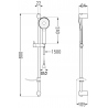 Mexen DF40 Duschset verschiebbar, Graphit - 785404582-66