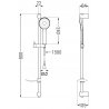 Mexen DF40 set doccia scorrevole, gun gray spazzolato - 785404582-66