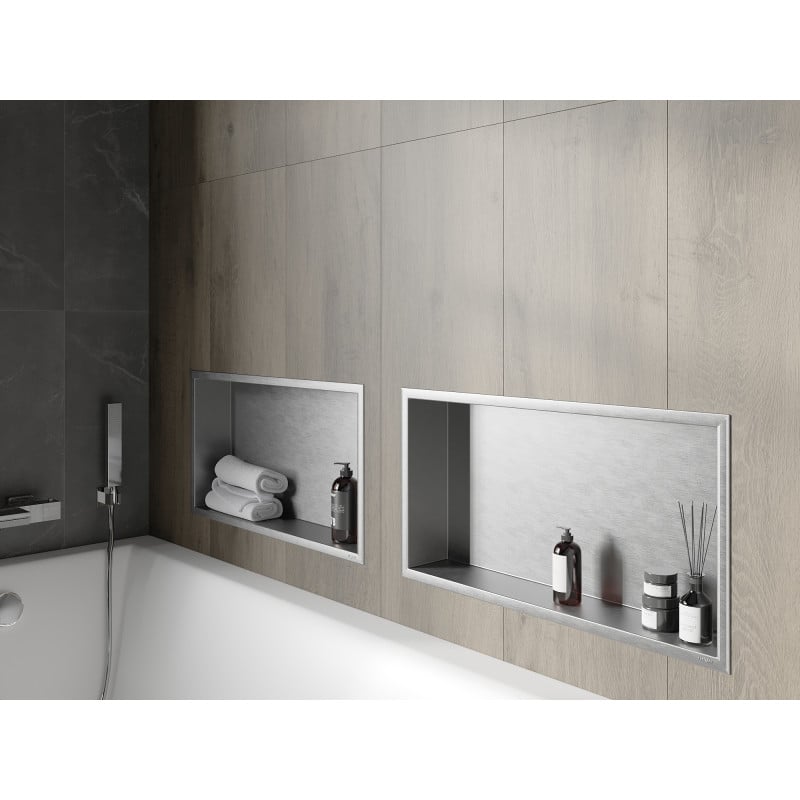 Mexen X-Wall-R estante empotrado con brida 60 x 30 cm, inox - 1910603010
