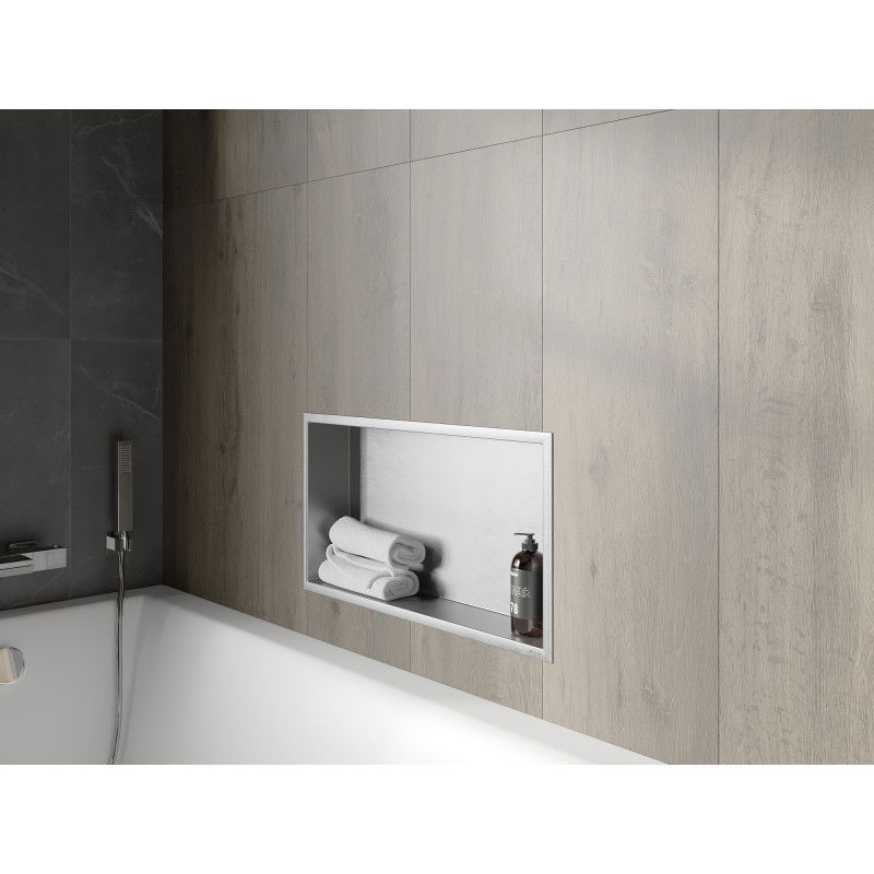 Mexen X-Wall-R mensola ad incasso con flangia 60 x 30 cm, inox - 1910603010