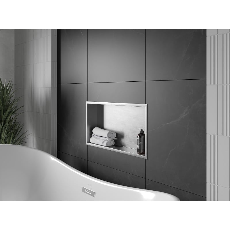 Mexen X-Wall-R półka wnękowa z kołnierzem 60 x 30 cm, inox - 1910603010