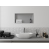 Mexen X-Wall-R Nischeneinbauregal mit Flansch 60 x 30 cm, Inox - 1910603010