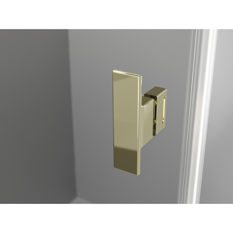 Mexen Mist-H Duo Duschkabine schwenkbar links 115 x 100 cm, transparent, gold - 8A5-115L-100P-50-00