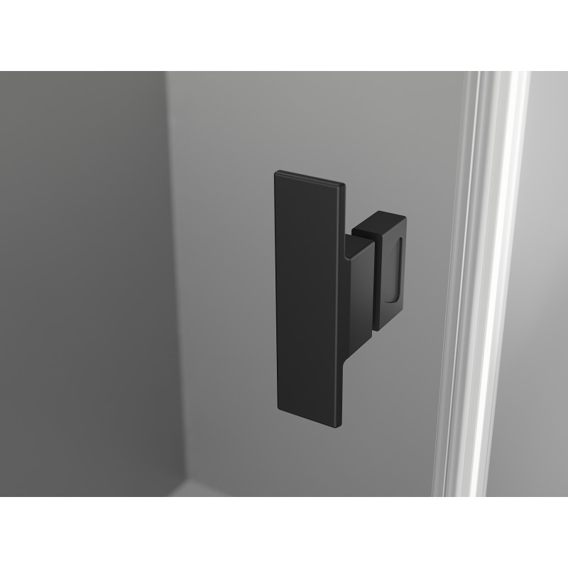 Mexen Mist-H T cabina doccia a battente sinistra 110 x 110 cm, trasparente, nero - 8A5T-110-110-70-00-L