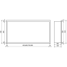 Mexen X-Wall-R étagère encastrée avec rebord 60 x 30 cm, blanche - 1920603010