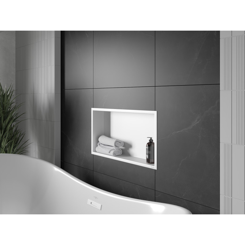 Mexen X-Wall-R estante de nicho con reborde 60 x 30 cm, blanco - 1920603010