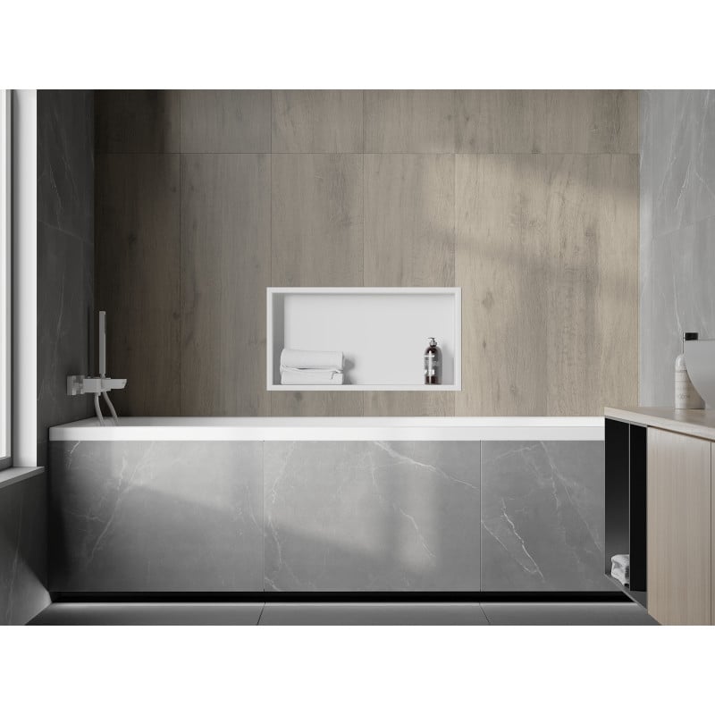 Mexen X-Wall-R ripiano ad incasso con bordo 60 x 30 cm, bianco - 1920603010
