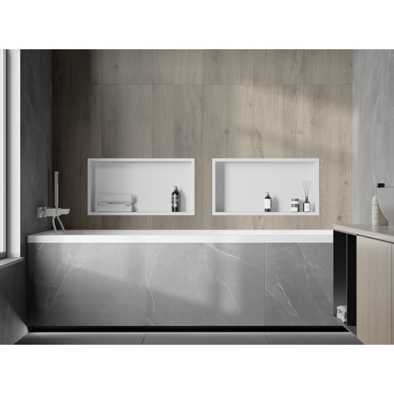 Mexen X-Wall-R inbouwplank met flens 60 x 30 cm, wit - 1920603010