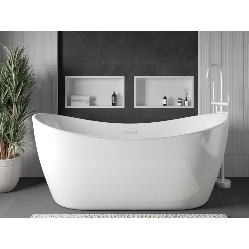 Mexen X-Wall-R inbouwplank met flens 60 x 30 cm, wit - 1920603010
