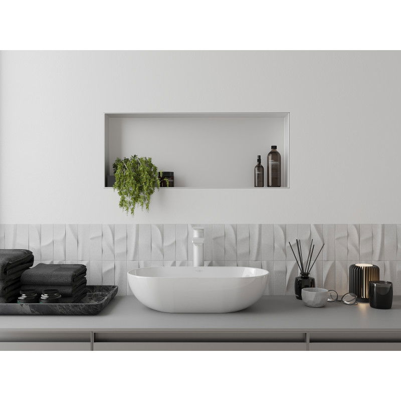 Mexen X-Wall-R nišas plaukts ar atloku 60 x 30 cm, balts - 1920603010