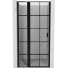 Mexen Mist L drzwi prysznicowe uchylne lewe 100 cm, czarna kratka, czarne - 8A4L-100-000-70-77-L