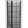 Mexen Mist L Duschabtrennung links 100 cm, schwarzes Gitter, schwarz - 8A4L-100-000-70-77-L