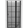Mexen Mist drzwi prysznicowe uchylne prawe 70 cm, czarna kratka, czarne - 8A4-070-000-70-77-P