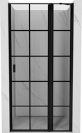 Mexen Mist rechts openslaande douchedeur 80 cm, zwart raster, zwart - 8A4-080-000-70-77-P