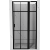 Mexen Mist L douchedeur opendraaiend rechts 105 cm, zwart raster, zwart - 8A4L-105-000-70-77-P