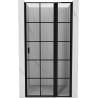 Mexen Mist L Duschdrehtür rechts 115 cm, schwarzes Gitter, schwarz - 8A4L-115-000-70-77-P