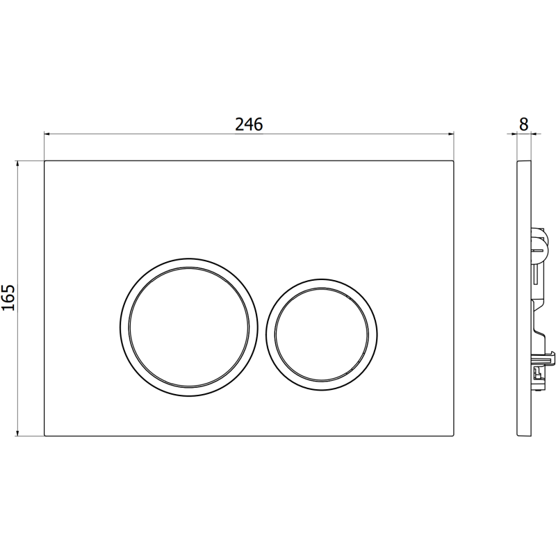 Mexen Tex 01 flush button, brushed nickel - 6101-10