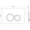 Mexen Tex 01 spoelknop, geborsteld gun grijs - 6101-12