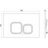 Mexen Tex 03 spoelknop, glanzend chroom - 6103-03