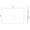 Mexen Tex 04 spoelknop, glanzend wit - 6104-01
