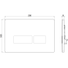 Mexen Tex 04 flush button, matte black - 6104-02