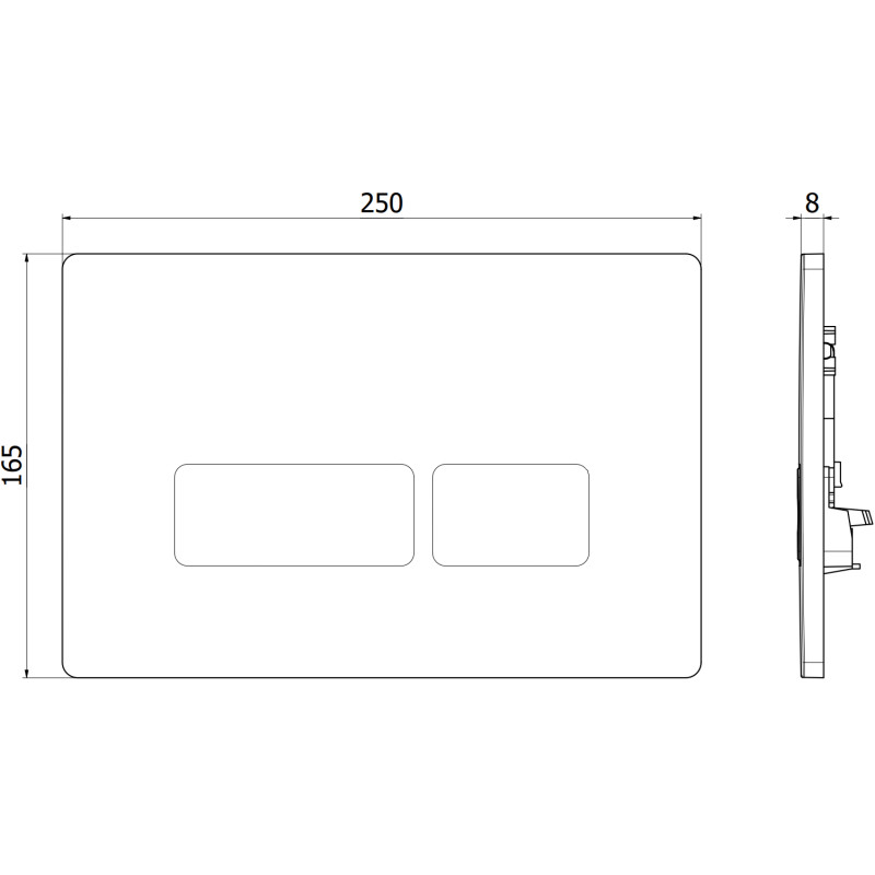 Mexen Tex 04 spoelknop, grijs - 6104-05