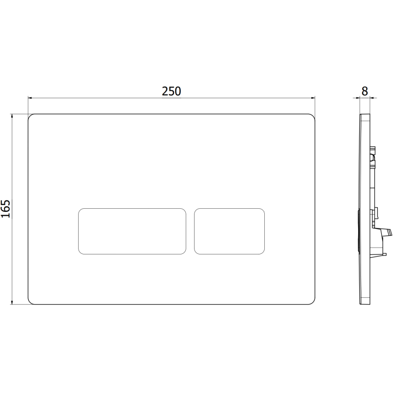 Mexen Tex 04 botão de descarga, dourado champanhe brilhante - 6104-08
