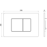 Bouton de chasse Mexen Tex 05 en acier inoxydable, inox - 6105-10