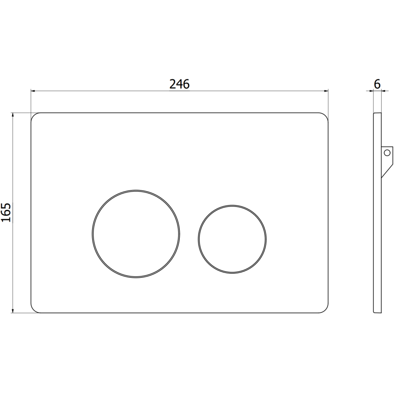 Mexen Tex 06 pulsante di scarico in acciaio inox, nero opaco - 6106-02