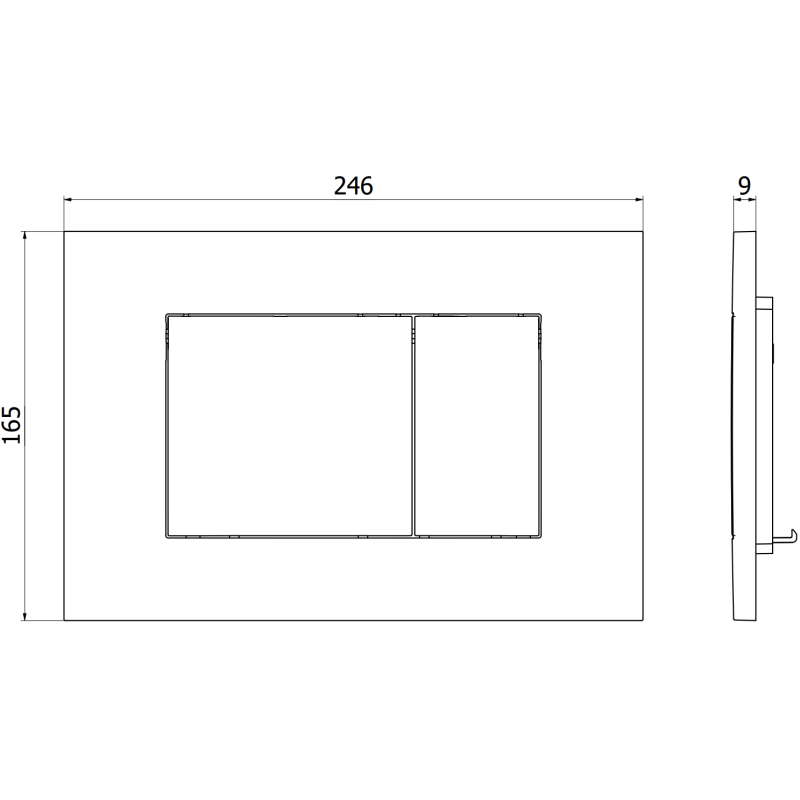 Mexen Tex 02 κουμπί έκπλυσης, ματ χρώμιο - 6102-04