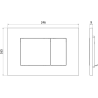 Mexen Tex 02 spoelknop, mat chroom - 6102-04