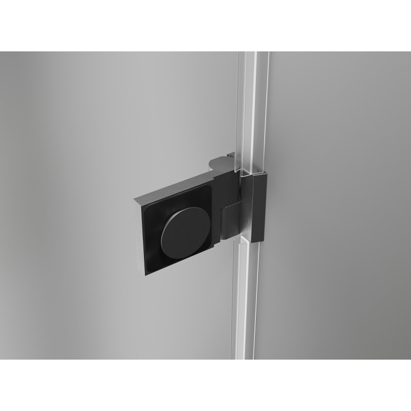 Mexen Lunar-B hinged dušinurk, vasak 90 x 80 cm, läbipaistev, matistatud relv-hall - 832-090-080-66-00-L