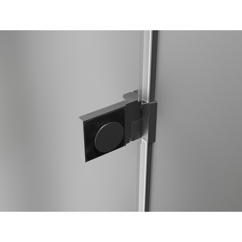 Mexen Lunar-B hinged dušinurk, vasak 90 x 80 cm, läbipaistev, matistatud relv-hall - 832-090-080-66-00-L