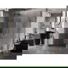 Mexen Lunar-B Duschkabine schwenkbar links 100 x 80 cm, transparent, gun gray gebürstet - 832-100-080-66-00-L