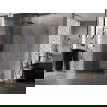 Mexen Lunar-B Duschkabine schwenkbar links 100 x 80 cm, transparent, gun gray gebürstet - 832-100-080-66-00-L