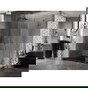 Mexen Lunar-B Duschkabine schwenkbar links 100 x 80 cm, transparent, gun gray gebürstet - 832-100-080-66-00-L