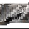 Mexen Lunar-B Duschkabine schwenkbar links 100 x 80 cm, transparent, gun gray gebürstet - 832-100-080-66-00-L