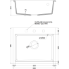 Mexen Elix zlewozmywak granitowy 1-komorowy 600 x 500 mm, czarny nakrapiany, syfon złoty - 6525601005-76-G