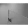 Mexen Lunar-B Left Hinged Shower Enclosure 100 x 90 cm, Transparent, Brushed Gun Gray - 832-100-090-66-00-L