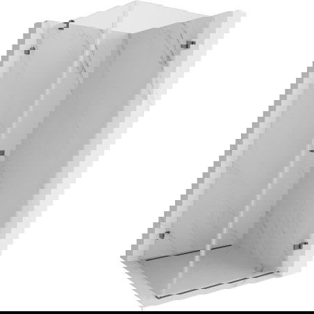 Mexen Lunar-B Duschkabine rechts öffnend 70 x 70 cm, transparent, gebürstetes Gun Gray - 832-070-070-66-00-P