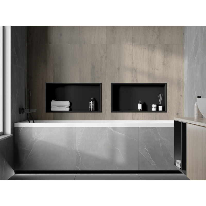 Mexen X-Wall-R estante empotrado con reborde 60 x 30 cm, negro - 1970603010
