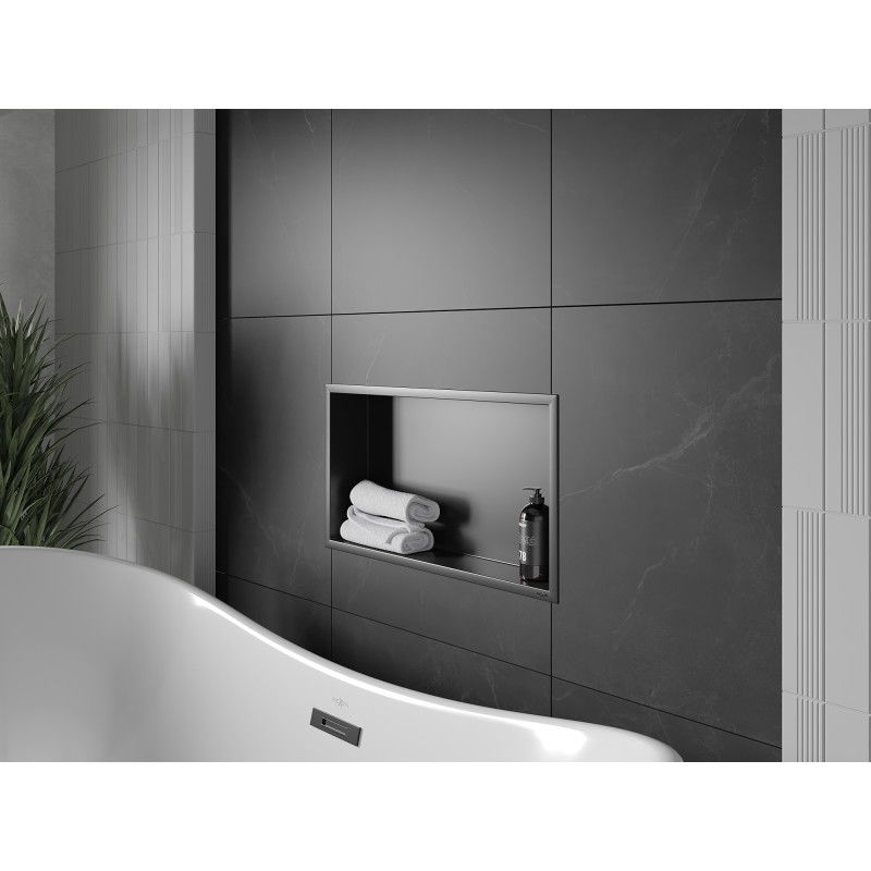 Mexen X-Wall-R estante de pared con reborde 60 x 30 cm, negro - 1970603010