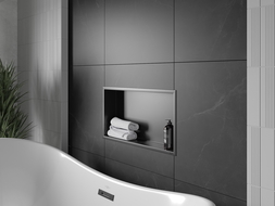 Mexen X-Wall-R Nischenregal mit Flansch 60 x 30 cm, schwarz - 1970603010