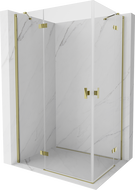 Mexen Mist-H Dvostruka kabina za tuširanje zakretna lijeva 110 x 105 cm, prozirna, zlatna - 8A5-1105L-105P-50-00