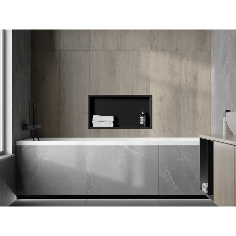 Mexen X-Wall-R Nischenregal mit Flansch 60 x 30 cm, schwarz - 1970603010