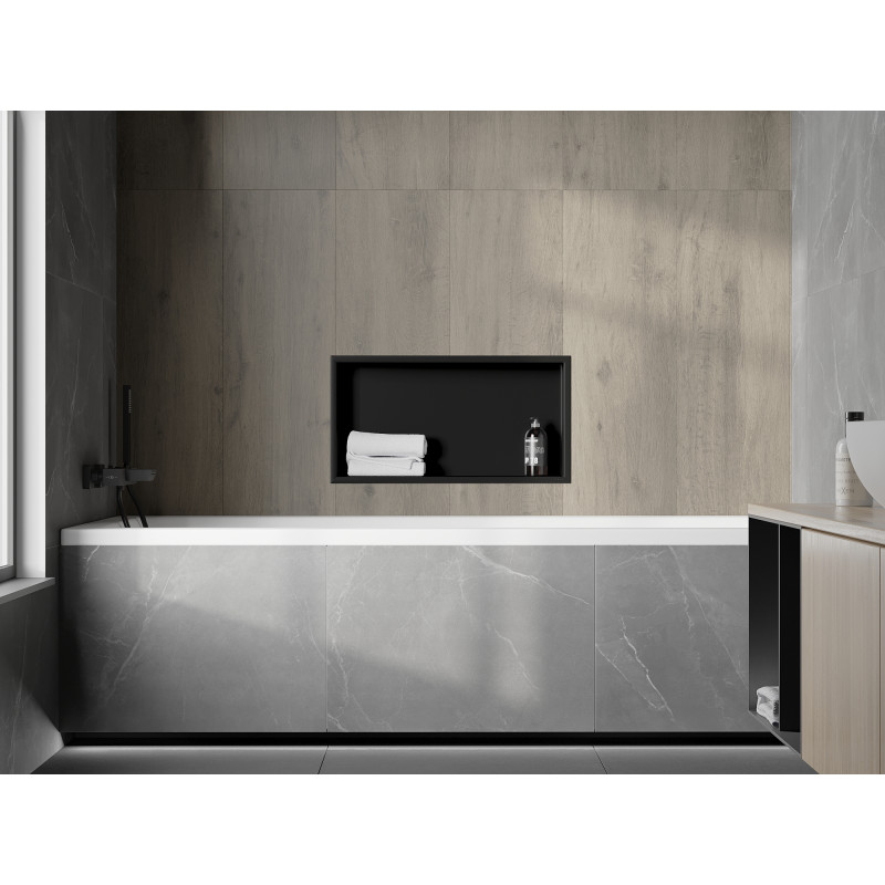 Mexen X-Wall-R nisplank met kraag 60 x 30 cm, zwart - 1970603010
