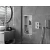 Mexen X-Wall-R Nischeregal mit Flansch und Regalboden 60 x 30 cm, Inox - 1910603010S